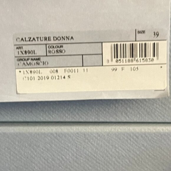 Prada Collection 1X890L Comoscio Women's Red Suede High Heel Pumps Shoes - Picture 12 of 13